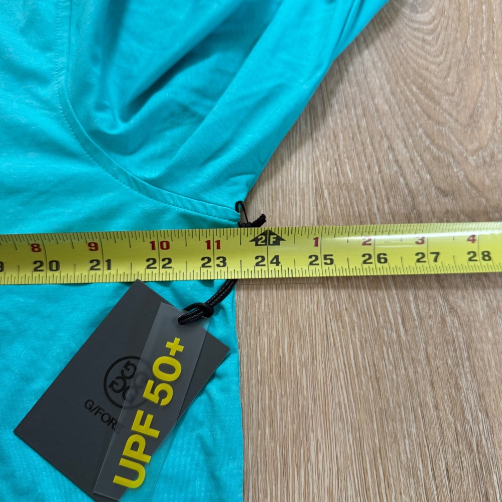 G/FORE LS Golf Polo Shirt Mens XL "SRMEL" Turquoise UPF 50+ Performance - Picture 7 of 9